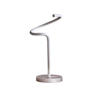 English Elm 19-Inch LED Matte White Desk Lamp with Curvilinear S-Spiral Tube, 12W 850LM 3100K Dimmable Touch B072116352