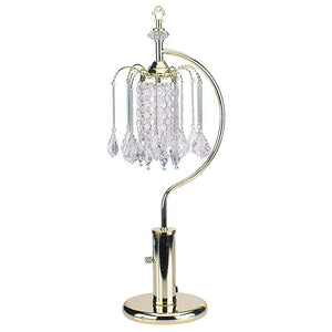 English Elm 27" Tall Metal Table Lamp - Luxurious Gold Finish With Crystal Chandelier Accents For Glamorous Style B072116150