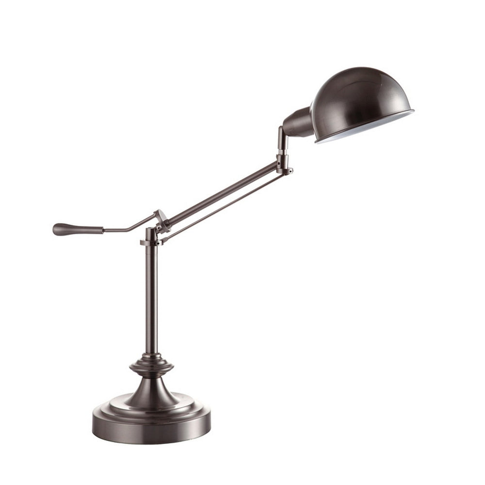 English Elm 24.5" Adjustable Metal Table Lamp With Swing Arm & Rotating Head For Modern Workspaces & Reading B072116089