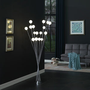 English Elm 61.5" Coastal Wood Effect Polyresin Floor Lamp with Drum Shade, Antique Finish, 3-Way Rotary Switch Silver B072116658