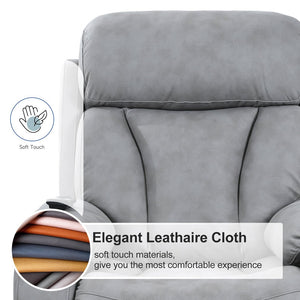 English Elm Electric Power Lift Recliner with Remote Control, Soft Fabric, Padded Arms, Infinite Positions, 330lb Capacity W1028S00033