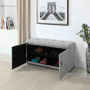 English Elm 18" Tall Storage Ottoman In Dove Gray - Stylish, Versatile Seating With Hidden Storage For Any Room B072116519