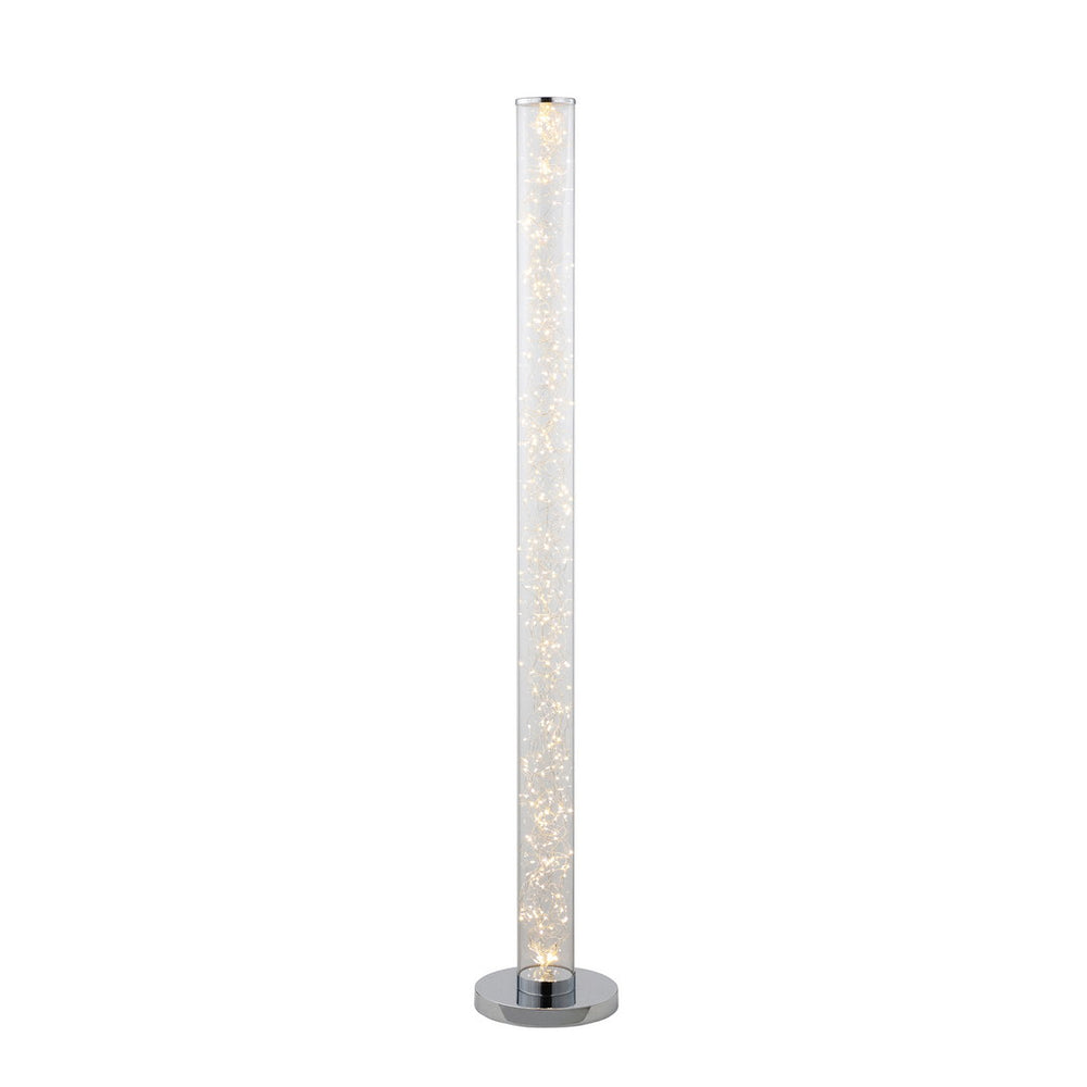 English Elm 49" LED Minari Clear Column Floor Lamp with 360 Rope Bulbs, 4200lm Bright White Crystal Sand Acrylic Column B072116170