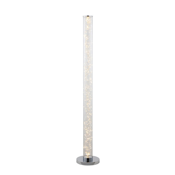 English Elm 49" LED Minari Clear Column Floor Lamp with 360 Rope Bulbs, 4200lm Bright White Crystal Sand Acrylic Column B072116170