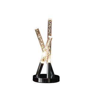 English Elm 14.5" Modern Carina LED Table Lamp Silver Chrome Metal Acrylic Bubble Shades 600lm 3000K UL B072116677