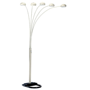 English Elm 84" Metal Floor Lamp with Five Adjustable Arch Arms, Dimmer Switch, Modern Living Room Accent Lighting White B072116145