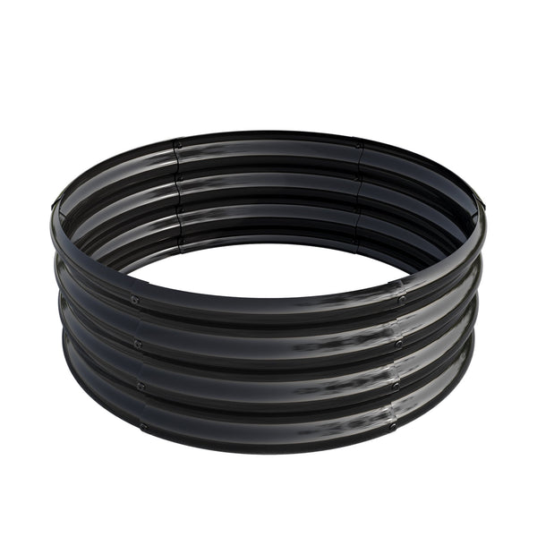 English Elm 32.08"*11.4" Galvanized Metal Raised Garden Bed Planter Box for Vegetables Flowers Herbs Durable Weatherproof Black W840116762