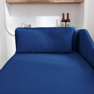 English Elm Navy Velvet Chaise Lounge with Hidden Storage Tufted Rolled Arm Nailhead Bedroom Chair Navy Blue W1170105033
