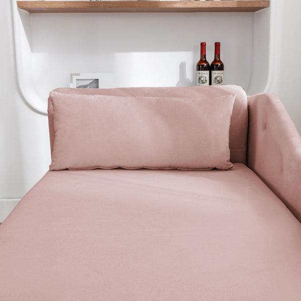 English Elm Navy Velvet Chaise Lounge with Hidden Storage Tufted Rolled Arm Nailhead Bedroom Chair Pink W1170105037