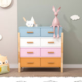 Colorful Free Combination Cabinet - Living Room Storage White Blue Orange Pink