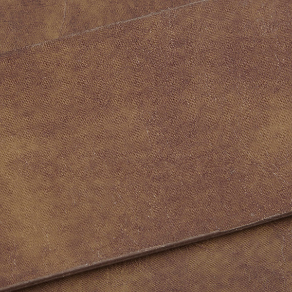 English Elm Faux Leather Woven Counter Stool Oslo — Mid-Century Pecan Wood Frame, Durable PU Blend Seat, 24"H Comfortable B035118570