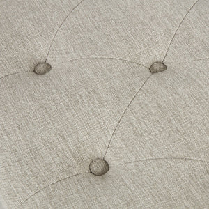 English Elm Accent Bench Reclaimed Natural Wood Frame with Cane Arms, Jacquard Upholstery, 400lb Capacity, 48.5"W x18"D B035118526