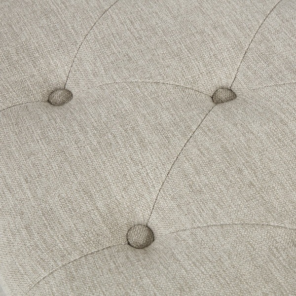 English Elm Accent Bench Reclaimed Natural Wood Frame with Cane Arms, Jacquard Upholstery, 400lb Capacity, 48.5"W x18"D B035118526