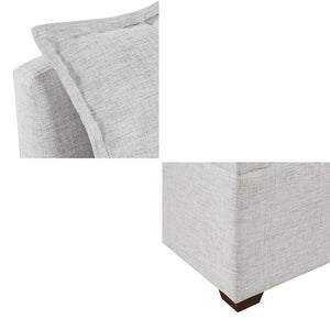 English Elm Modular Armless Chair Upholstered in Durable Fabric for Modern Sectional Seating, Versatile & Stylish Ivory 35 L x 35 W x 18.25 H B035118626