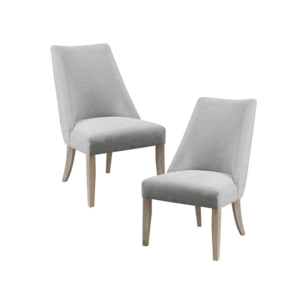 English Elm Upholstered Martha Stewart Winfield Dining Chairs Set of 2 — Farmhouse Reclaimed Wood Legs, 6" Cushion Comfort B035118592