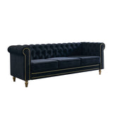 Chesterfield Black Velvet Sofa 84.65