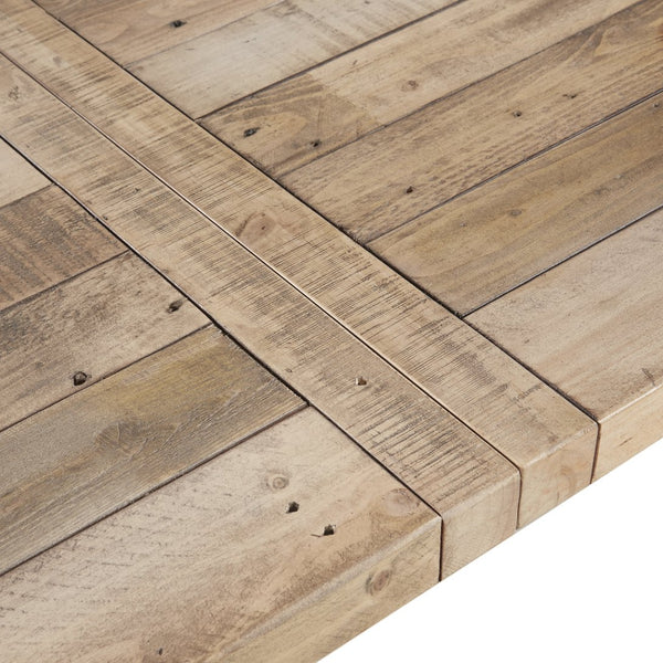 English Elm Sonoma 4-Piece Dining Set with Weathered Solid Wood, Bench & Upholstered Chairs for Rustic Charm B035S00048