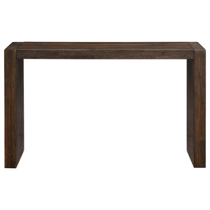English Elm 54" Solid Wood Console Table 54W x 15D x 32H in Tobago Smoke Finish, Distressed Modern Entryway Statement B035118616