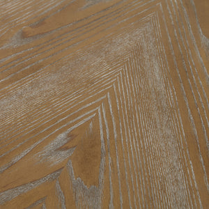 English Elm 46" Reclaimed Walnut Round Pedestal Dining Table 46" Dia. Farmhouse Diamond Veneer Top, Sturdy Polyresin Base, 30"H B035S00051