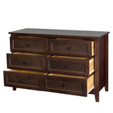 Hearth and Haven Solid Wood Spray-Painted Drawer Dresser Bar, Buffet Tableware Cabinet Lockers Buffet Server Console Table Lockers, Retro Round Handle, Applicable To The Dining Room, Living Room, Kitchen Corridor, Auburn W679103294 W679103294