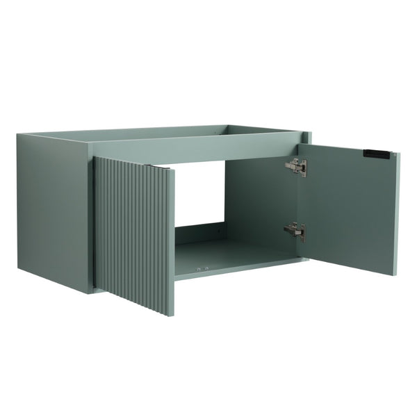 English Elm Soft Close Handleless 36 Inch Bathroom Vanity Cabinet for Compact Modern Spaces W999118678