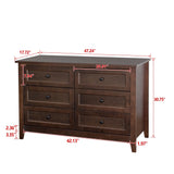 Hearth and Haven Solid Wood Spray-Painted Drawer Dresser Bar, Buffet Tableware Cabinet Lockers Buffet Server Console Table Lockers, Retro Round Handle, Applicable To The Dining Room, Living Room, Kitchen Corridor, Auburn W679103294 W679103294