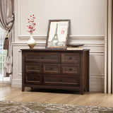 Hearth and Haven Solid Wood Spray-Painted Drawer Dresser Bar, Buffet Tableware Cabinet Lockers Buffet Server Console Table Lockers, Retro Round Handle, Applicable To The Dining Room, Living Room, Kitchen Corridor, Auburn W679S00036 W679S00036