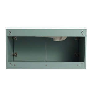 English Elm Soft Close Handleless 36 Inch Bathroom Vanity Cabinet for Compact Modern Spaces W999118678