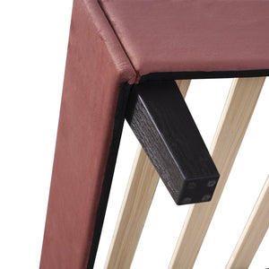 English Elm Full Full Size Upholstered Platform Bed with Floral Velvet Headboard, Sturdy Wood Frame, 660lb Capacity Bean paste red WF305290AAH