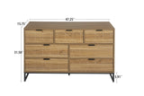 Hearth and Haven Modern 7 Drawer Dresser Wood Cabinet W68858683