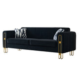 Black Velvet Sofa, 85.04