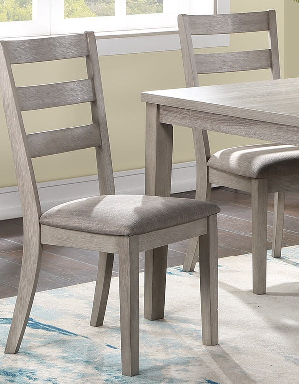 English Elm Classic 5pc Dining Set with Cushioned Ladder-Back Chairs and Wooden Top Table for Cozy Meals and Style Natural 41 L x 13 W x 52 H B011119010