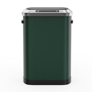 English Elm 50L Motion Sensor Trash Can with Silent Soft-Close Lid, 50L Stainless Steel 13.2Gal Hands-Free Bin Green W1550106526