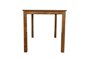 English Elm Dark Walnut 5pc Dining Set with Beige Burlap Cushions, Rubberwood Veneer, Compact Table-Chairs Combo B011119000