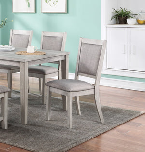 English Elm Contemporary Six Piece Rubberwood Dining Set with Bench Padded Seats Natural Finish B011S00407