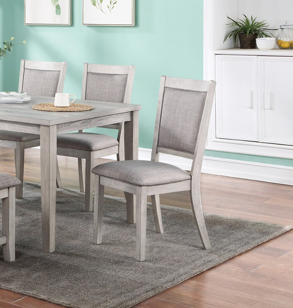 English Elm Contemporary Six Piece Rubberwood Dining Set with Bench Padded Seats Natural Finish B011S00407