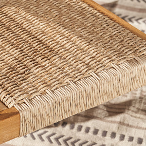 English Elm Mauricio Honey Wood Dining Chair Set of 2 - Acacia/Eucalyptus Wicker Strap Seats, Weather-Resistant Finish B093121209