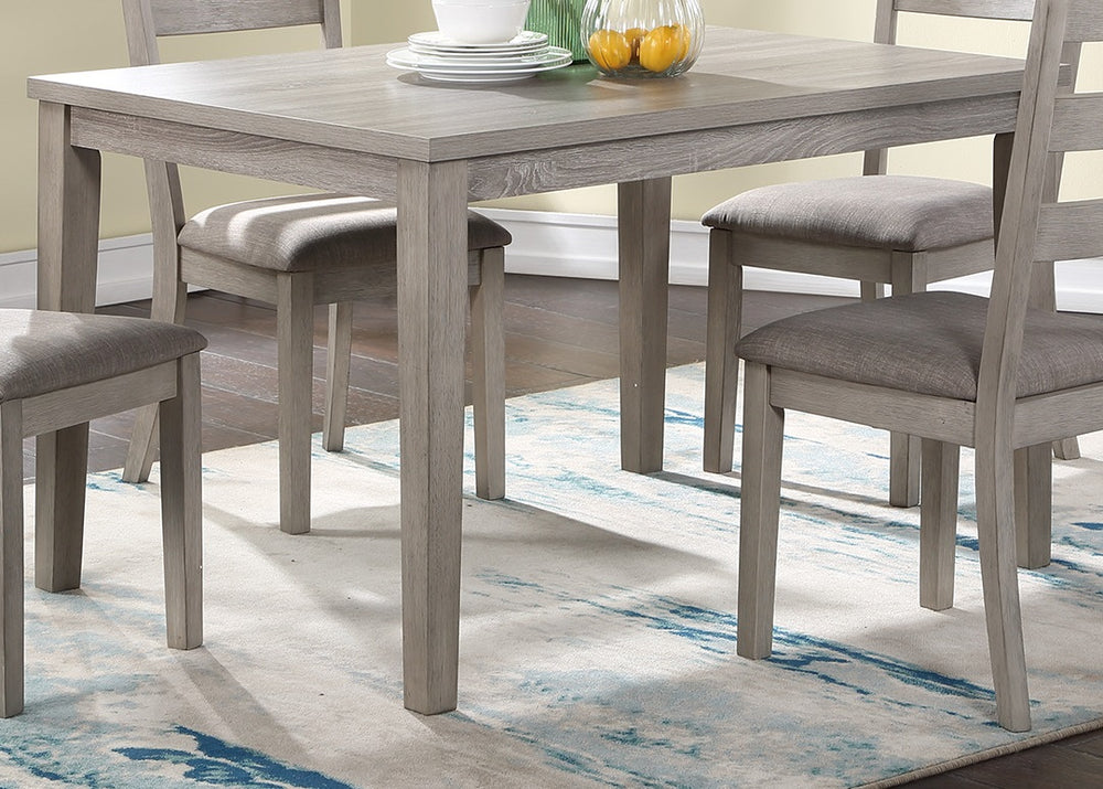 English Elm Classic 5pc Dining Set with Cushioned Ladder-Back Chairs and Wooden Top Table for Cozy Meals and Style Natural 41 L x 13 W x 52 H B011119010