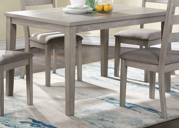 English Elm Classic 5pc Dining Set with Cushioned Ladder-Back Chairs and Wooden Top Table for Cozy Meals and Style Natural 41 L x 13 W x 52 H B011119010