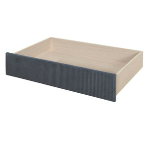 English Elm Twin Corduroy Daybed with Two Storage Drawers, Solid Pine Legs, Wood Slat Support, Durable Design Gray SF000007AAE