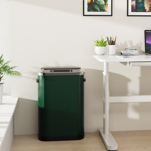 English Elm 50L Motion Sensor Trash Can with Silent Soft-Close Lid, 50L Stainless Steel 13.2Gal Hands-Free Bin Green W1550106526