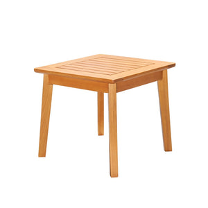 English Elm Rayna Outdoor Eucalyptus Slatted Side Table with Oil-rubbed Finish for Poolside Decks B093121221