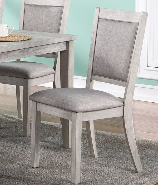 English Elm Contemporary Six Piece Rubberwood Dining Set with Bench Padded Seats Natural Finish B011S00407