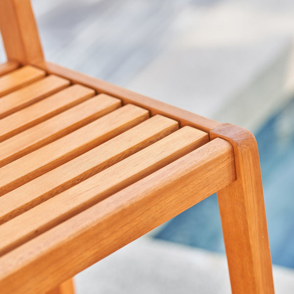 English Elm Carlton Honey Eucalyptus Counter-Height Bar Chair – Weather-Resistant, Space-Saving, Sturdy 19x15x44 B093121200