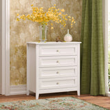 Hearth and Haven Solid Wood Spray-Painted Drawer Dresser Bar, Buffet Tableware Cabinet Lockers Buffet Server Console Table Lockers, Retro Round Handle, Applicable To The Dining Room, Living Room, Kitchen Corridor, White W679103301