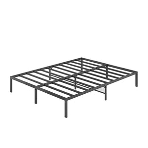 English Elm Metal Platform Bed Frame Twin - Sturdy Black Metal, No Box Spring Needed, Foldable, 660lb Capacity W578141341
