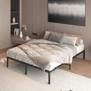 English Elm Metal Platform Bed Frame Full - Sturdy Metal Slats, No Box Spring Needed, Quiet, 660 lb Capacity W578107684