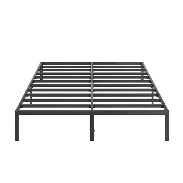 English Elm Metal Platform Bed Frame Twin - Sturdy Black Metal, No Box Spring Needed, Foldable, 660lb Capacity W578141341