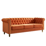 Classic Glam Chesterfield Velvet Sofa 84.65