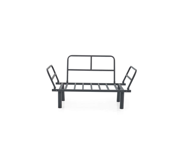 English Elm Sona Futon Love Seat Metal Frame Compact Convertible Sofa Bed for Small Spaces with Modern Style Cream B029119232